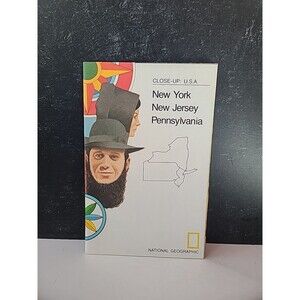 National Geographic Map, Close-Up: U.S.A. New York New Jersey Pennsylvania, 1977